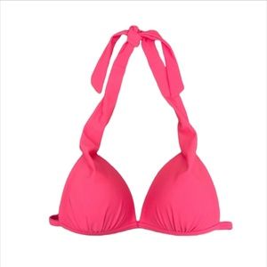 Snce Hot Pink Halter Bikini Top Size Medium